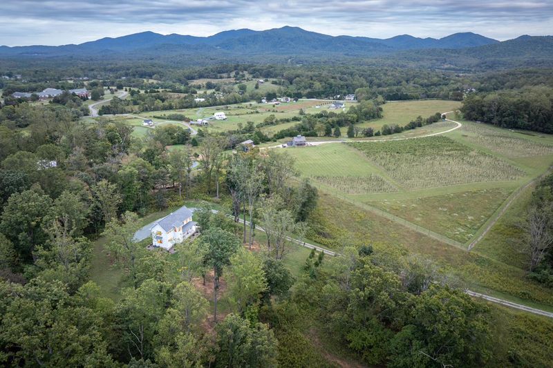 The wider valley and hills around the property